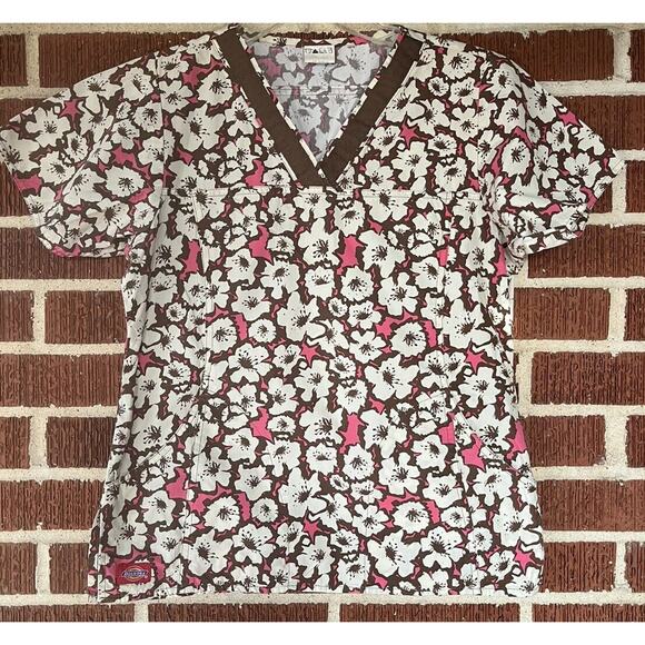 Dickies Floral Print Scrub Top Size XS - Picture 1 of 2